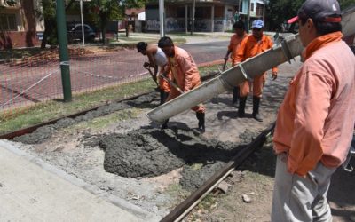 CONTINÚAN LOS TRABAJOS EN EL BOULEVARD ELVIRA SULLIVAN
