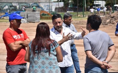 EL INTENDENTE RECORRIÓ OBRAS EN EL CAMPO DE PATO