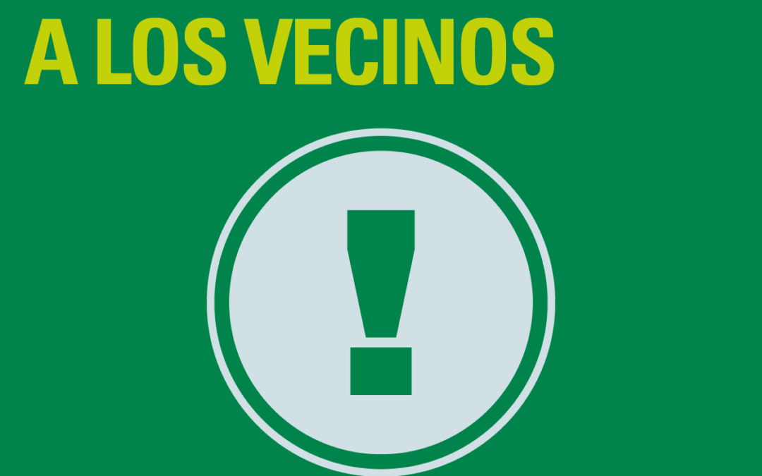 COMUNICADO A LOS VECINOS