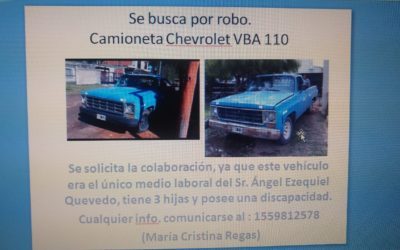 SOLIDARIDAD: VEHÍCULO ROBADO