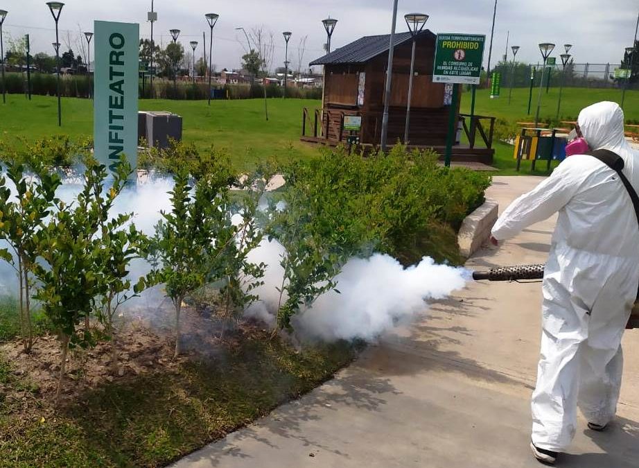 FUMIGACIONES EN DISTINTOS PUNTOS DEL DISTRITO