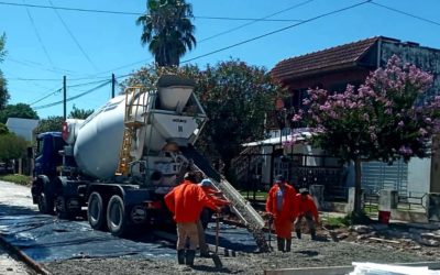AVANZAN OBRAS DE PAVIMENTACIÓN EN PARQUE SAN MARTÍN