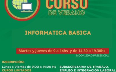 INSCRIPCIÓN A CURSO DE VERANO DE CAPACITACIÓN LABORAL