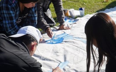 JÓVENES DE MERLO DISEÑARON SUS BANDERAS DE EGRESADOS