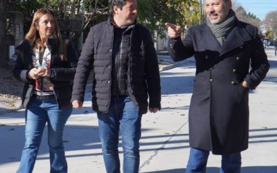 KARINA MENÉNDEZ Y LEONARDO NARDINI SUPERVISARON UNA IMPORTANTE OBRA EN MERLO