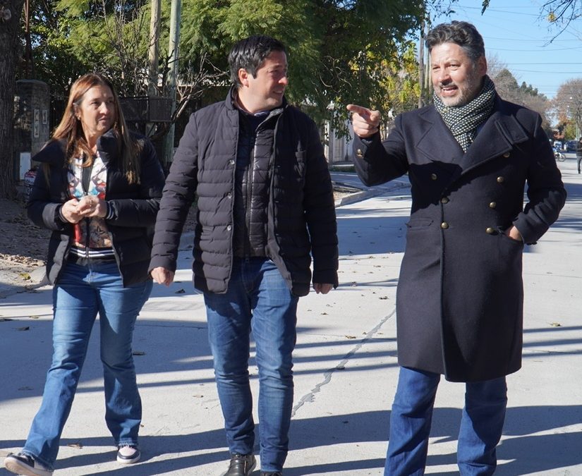 KARINA MENÉNDEZ Y LEONARDO NARDINI SUPERVISARON UNA IMPORTANTE OBRA EN MERLO