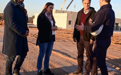 LA INTENDENTA RECORRIÓ LAS OBRAS DE LA ALCALDÍA DE MERLO JUNTO A KATOPODIS