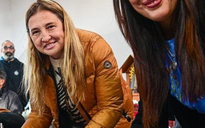 KARINA MENÉNDEZ FIRMÓ UN CONVENIO EN EL BARRIO EVA PERÓN