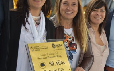 LA INTENDENTA EN LAS BODAS DE ORO DE LA ESCUELA N° 49