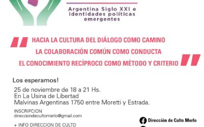 SE REALIZARÁ EL 3ER ENCUENTRO INTERRELIGIOSO DE MERLO