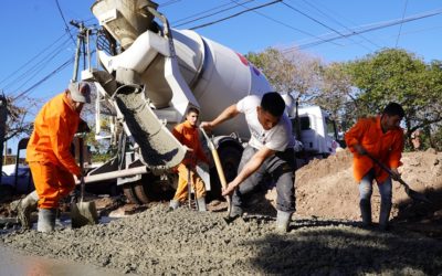 CONTINÚAN LAS OBRAS DE PAVIMENTACIÓN EN MERLO