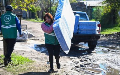 CONTINÚAN LAS TAREAS DE ASISTENCIA A LOS VECINOS DE MERLO