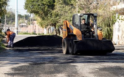 AVANZAN OBRAS DE REPAVIMENTACIÓN EN MERLO