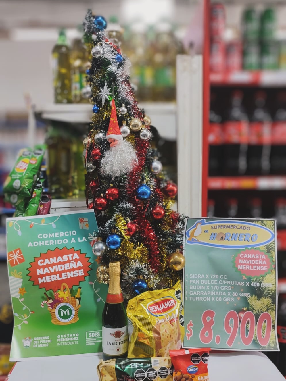 canasta navideña merlo 2025